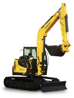 10t EXCAVATOR with A/C cab, swing boom, blade for hire