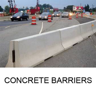 Concrete, Steel, Plastic Water-Filled Barrier Systems