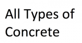 All Types of Concrete