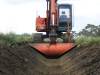Assorted Vee drain and U shape buckets for perimetre drainage