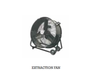 Extraction inline fan 600mm for hire