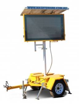 Bartco Trailer Mounted Variable Message Sign for hire