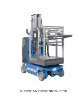 Vertical Personnel Lifts 3.6m (12.3ft) for hire