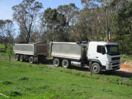 Volvo FL10 Truck and Super Dog Trailer for hire