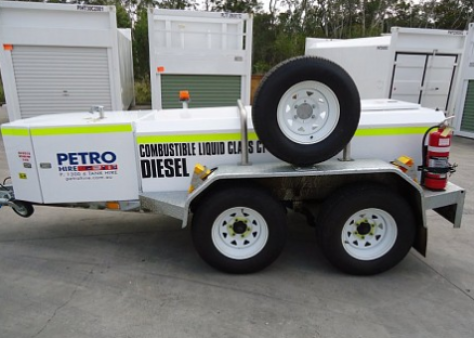 Petro 950 Litres Trailed Mounted Fuel Tank for hire