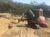 5.5t Tonne Mini Excavator with forestry mower.